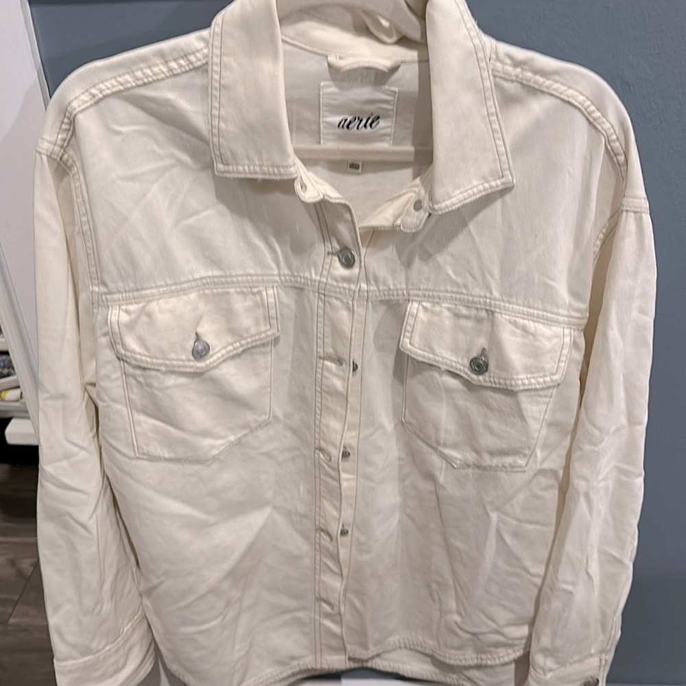 Aerie light weight Denim Shirt/Shacket - Picture 1 of 4